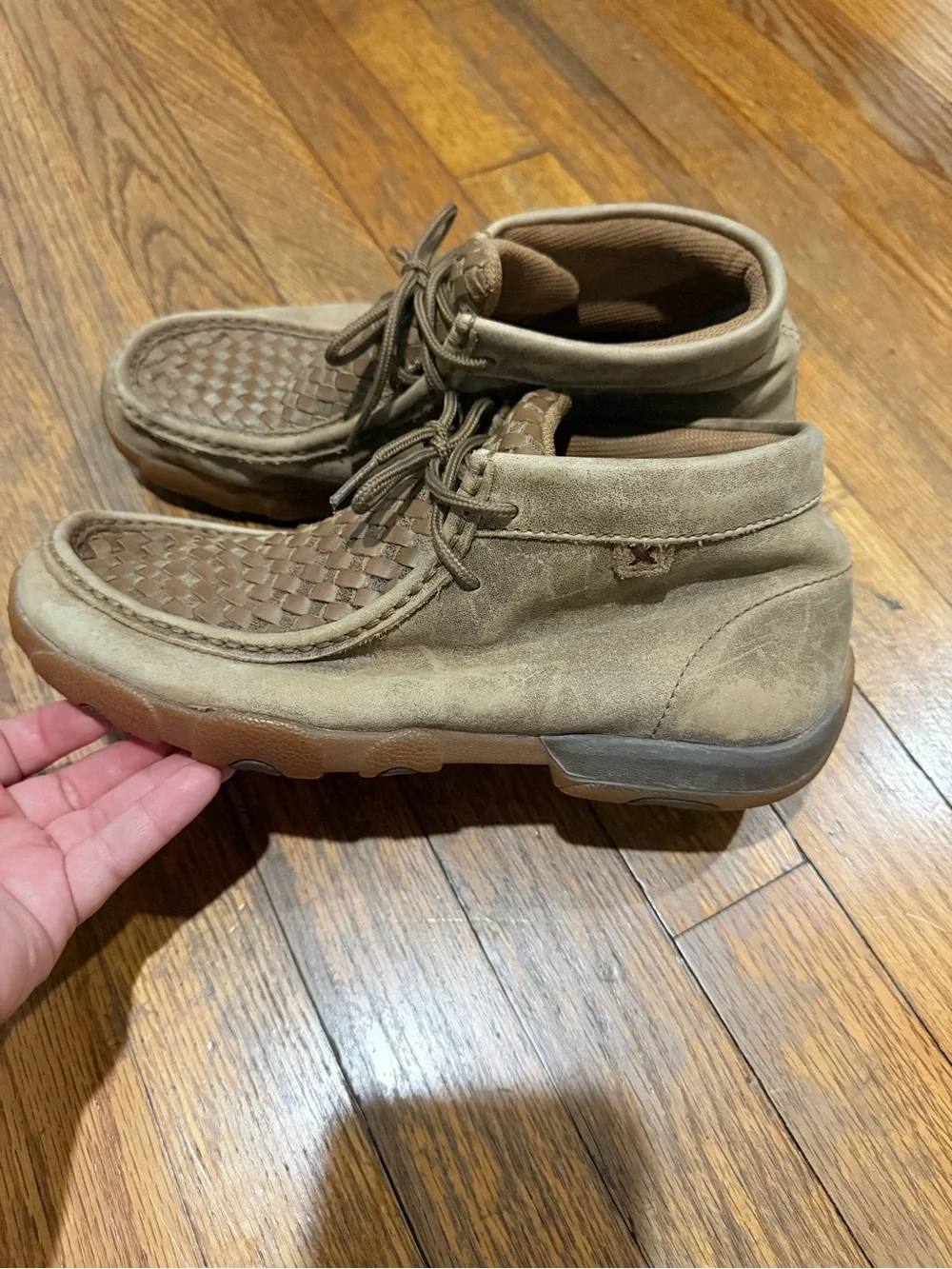 Twisted X Men's Basket Weave Chukka Driving Mocs Size 7M